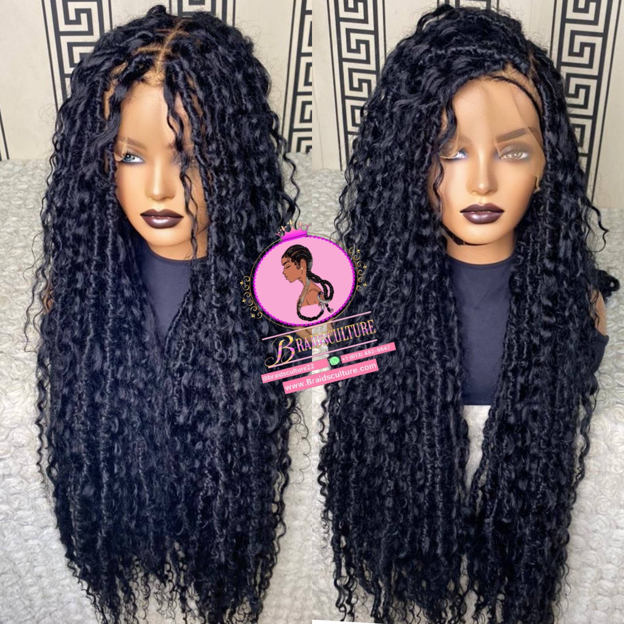 Julie Human hair curls Goddess distressed locs wig Braidsculture